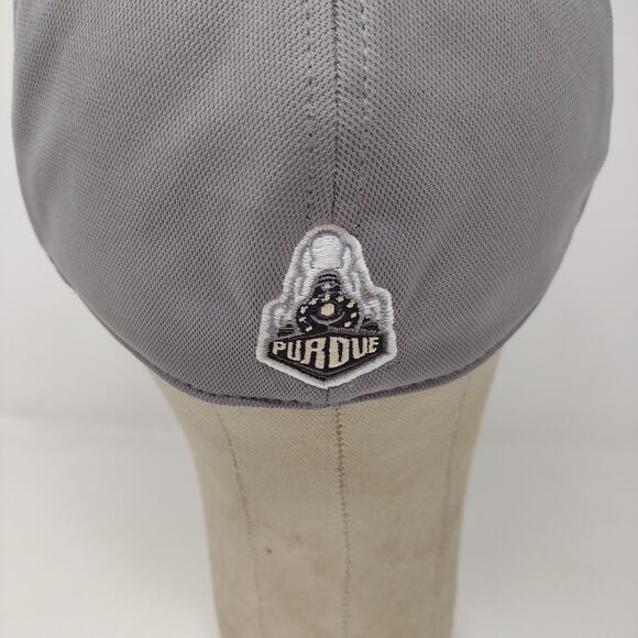 Captivating Purdue Boilermakers Hat Gray Black Stripes Embroidered Logo Train - Picture 9 of 13